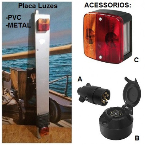 Placas Luzes Reboque