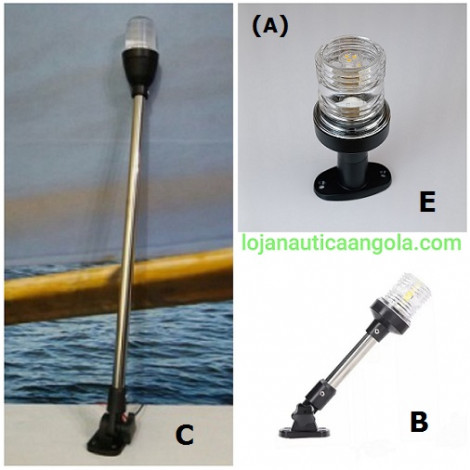 Mastros luzes Navegaçao Fundeio
