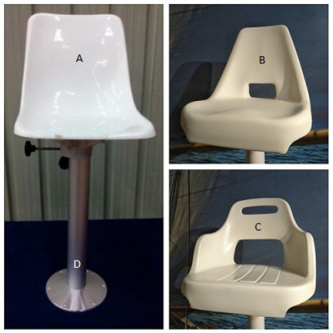 Cadeiras Piloto e pedestal