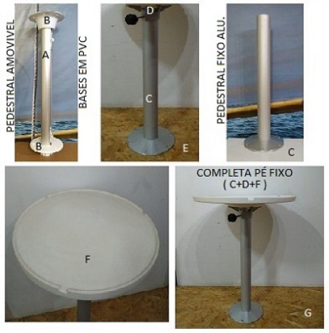 Mesa c/ Pedestal Pe Amovivel